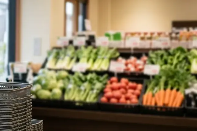 スーパーの野菜の売り場